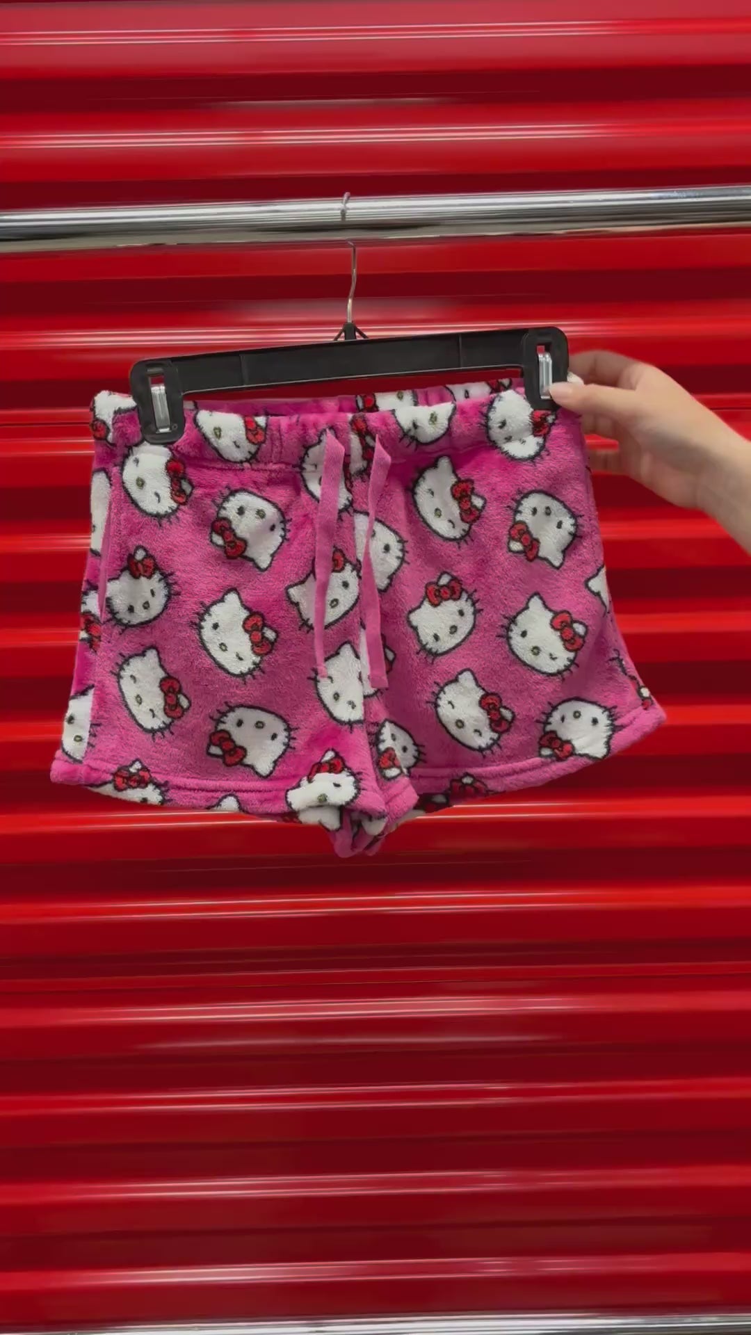 Hello Kitty Sanrio Fuzzy Soft Touch Pajama Shorts Women Size: XS