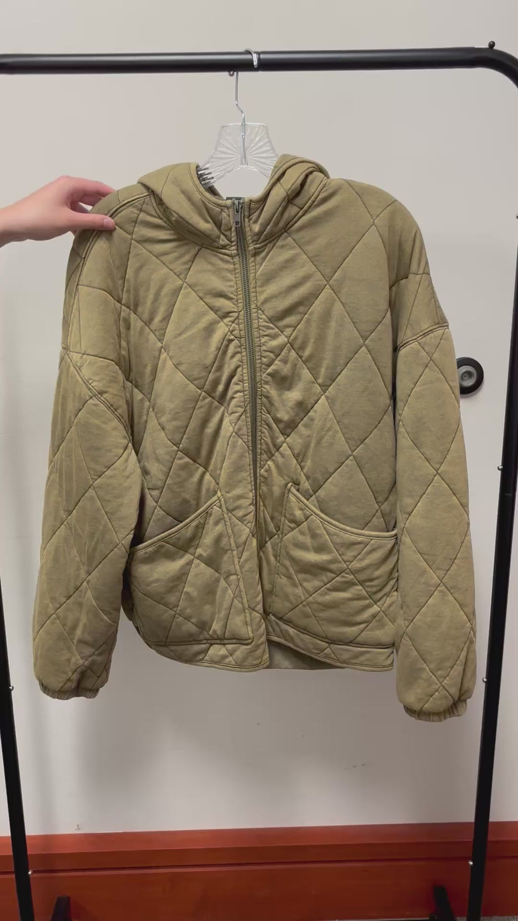 Wild Fable Oliver Green Women's Jacket with Hood Size: M